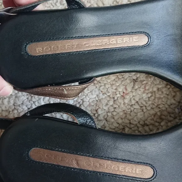 Robert CLERGERIE lambskin leather Bronze SANDALS size 8