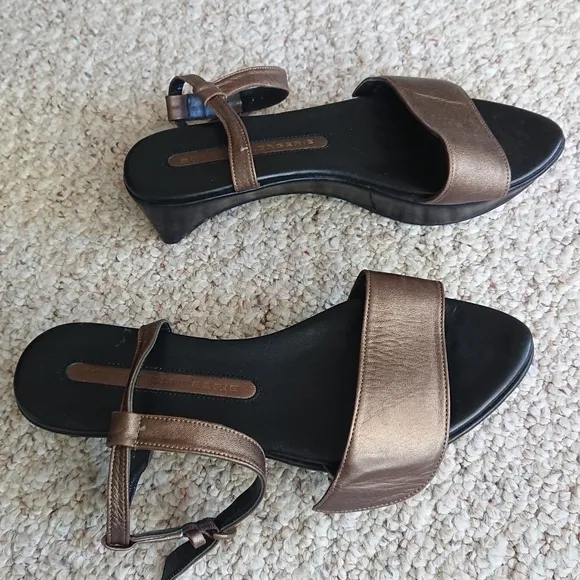 Robert CLERGERIE lambskin leather Bronze SANDALS size 8