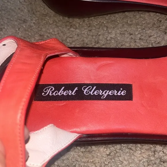 Robert Clergerie Strappy Sandals Leather Red 8