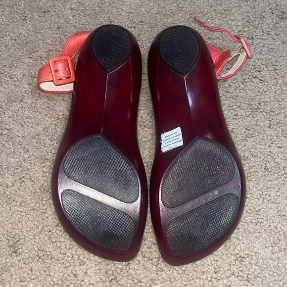 Robert Clergerie Strappy Sandals Leather Red 8