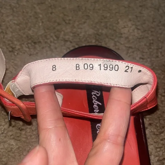 Robert Clergerie Strappy Sandals Leather Red 8