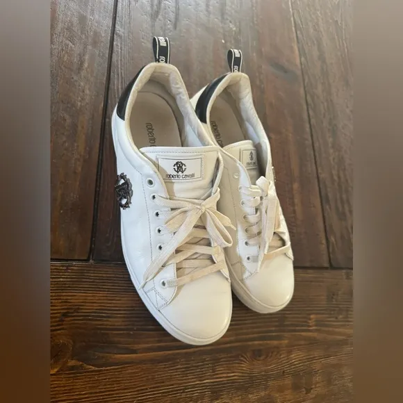 Roberto cavallli  white sneakers size 42