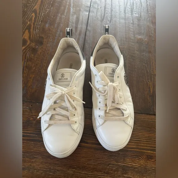 Roberto cavallli  white sneakers size 42