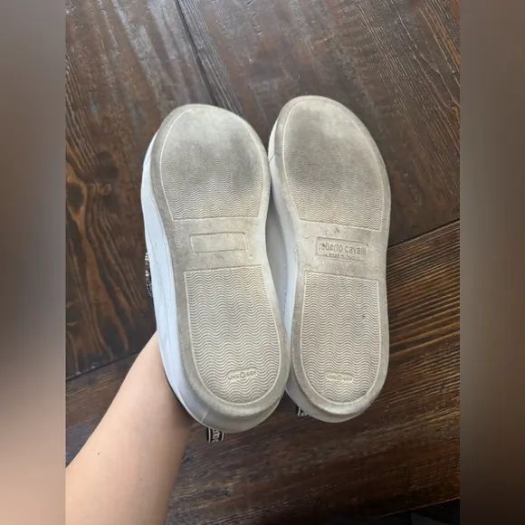 Roberto cavallli  white sneakers size 42