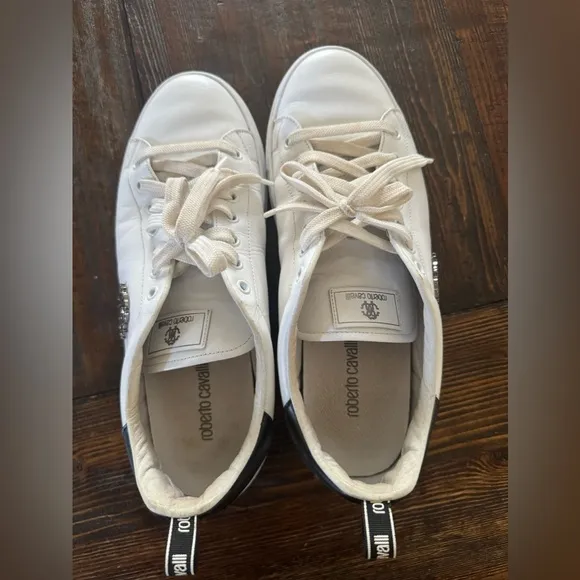 Roberto cavallli  white sneakers size 42