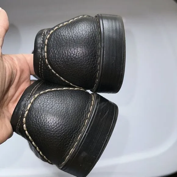 Rockport dark brown (almost black) slip on leather loafers