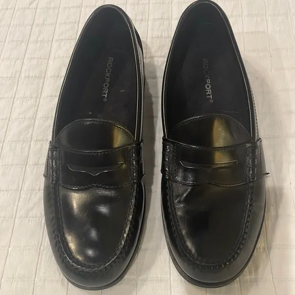 Rockport dress shoes leather slip on penny loafers men’s size 8