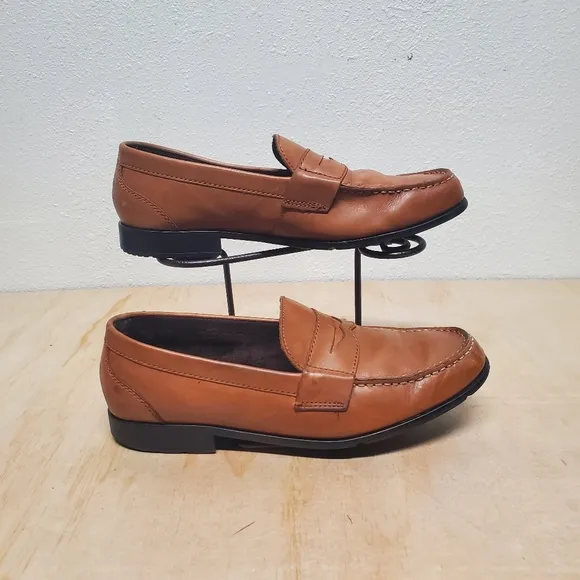 Rockport Tan Brown Slip-on Loafers Size 9.5