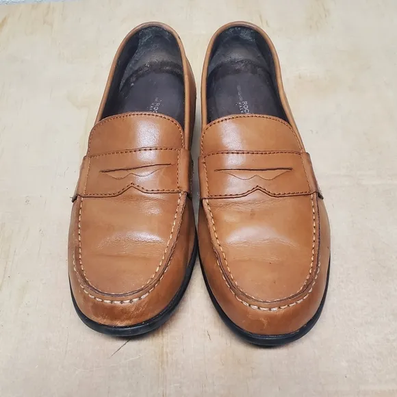 Rockport Tan Brown Slip-on Loafers Size 9.5
