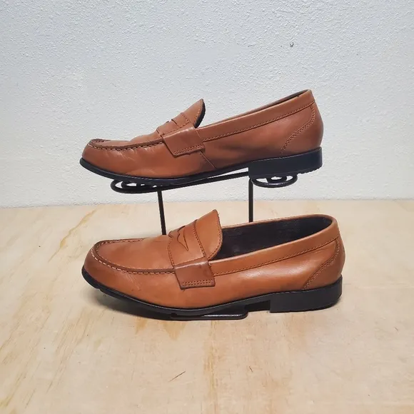 Rockport Tan Brown Slip-on Loafers Size 9.5