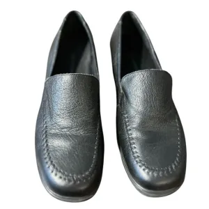 Rockport Women's Black Leather Loafers Size 8M Casual Slip-On‎ Shoes
