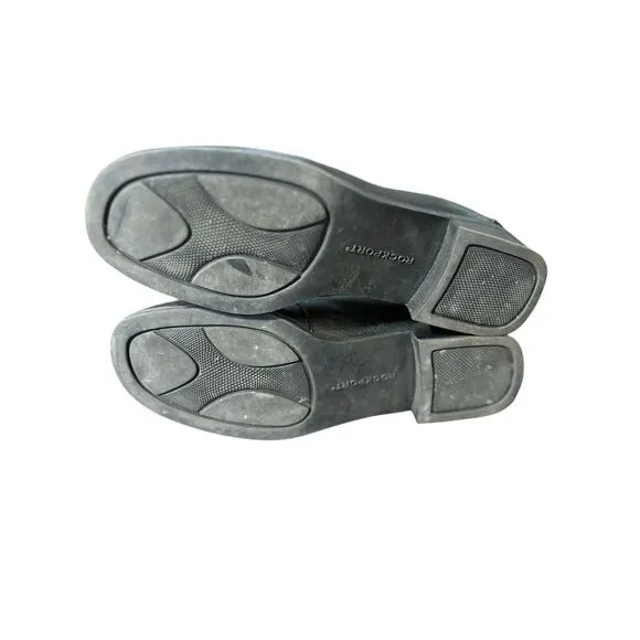 Rockport Women's Black Leather Loafers Size 8M Casual Slip-On‎ Shoes
