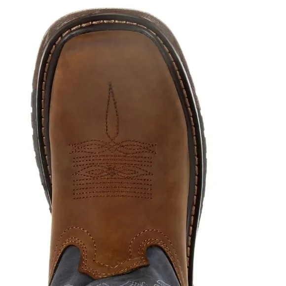 Rocky Big Kid's Ride FLX Western Boots - Denim Brown size is 4.5M