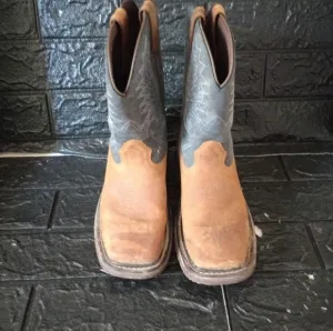 Rocky Big Kid's Ride FLX Western Boots - Denim Brown size is 4.5M
