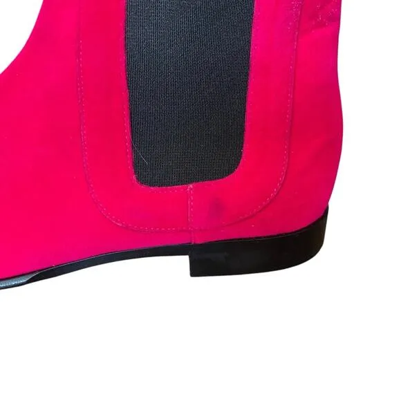 Roger Vivier Pink Pyramide Velvet Chelsea Boots size 36.5 size 6.5
