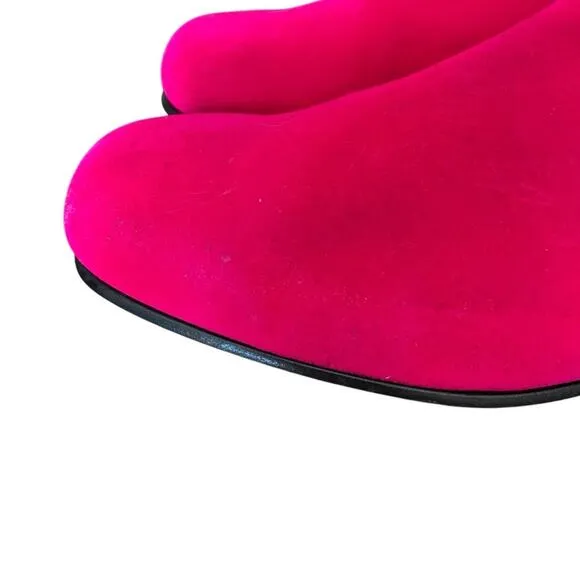 Roger Vivier Pink Pyramide Velvet Chelsea Boots size 36.5 size 6.5