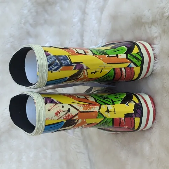 ROMA | Unisex Ilona Kids Art 1 Rainboots, Size 7, Multicolor