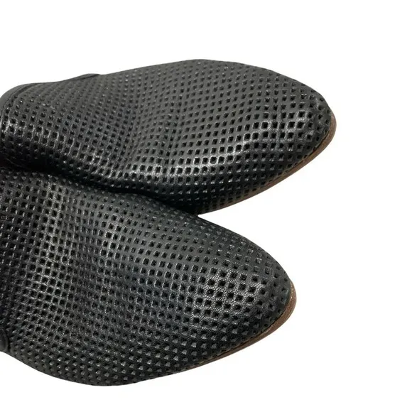 RON WHITE Leather Loafers Perforated Almond Toe Made In Italy EU 37