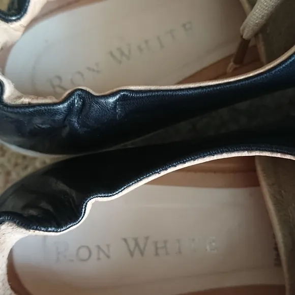 Ron White Nova Metallic Leather Wedge Sneakers size 8.5