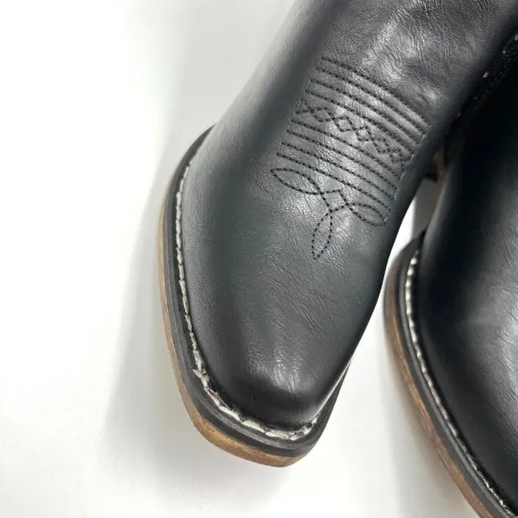 Roper Womens Size 7.5 Sedona Black Western Ankle Boots Booties Shoes