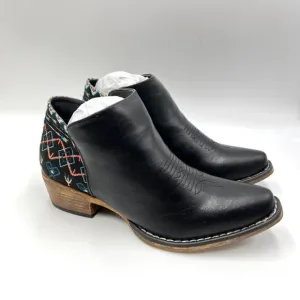 Roper Womens Size 7.5 Sedona Black Western Ankle Boots Booties Shoes