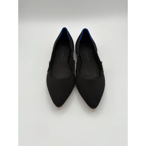 Rothy's Black Knit Pointed Toe Slip On Ballet Women Flats Shoes Sz 8