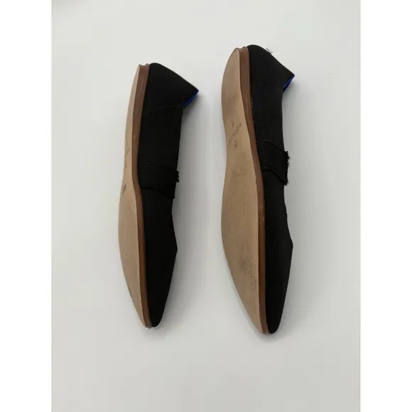 Rothy's Black Knit Pointed Toe Slip On Ballet Women Flats Shoes Sz 8