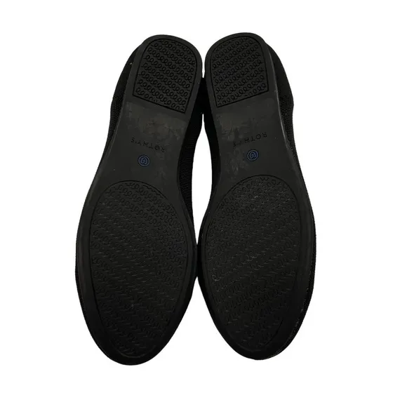 Rothy's Black Round Toe Slip On Ballet Flats Size 10.5 Women’s