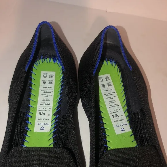 Rothy’s Black The Loafer Knit Slip-on Flats