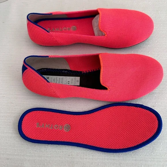 ROTHYS Bright Pink Mesh Slip On Comfy Flats Girls 4
