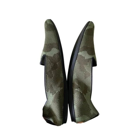 ROTHY'S Camo Olive Green Machine Washable Loafer Flat Size 9 NWOT