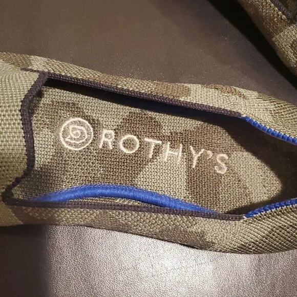 ROTHYS Camo Slip On Flats Loafers - Size 7