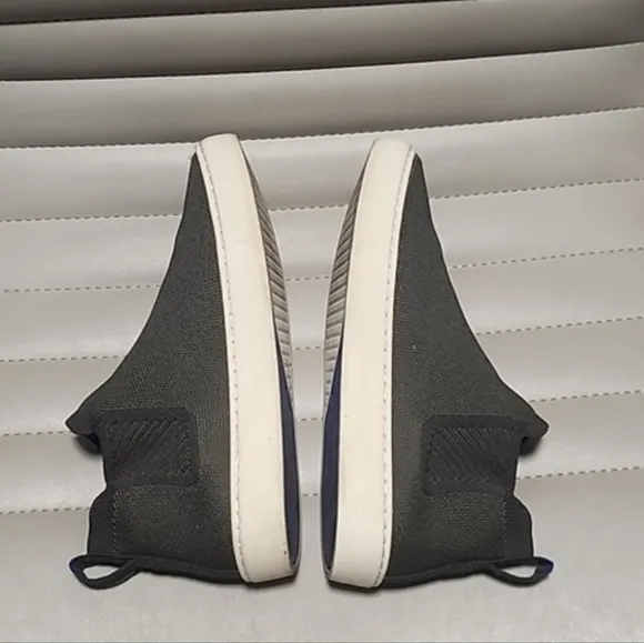 ROTHY'S Chelsea High Top Sneakers Boots 7.5 Moss Green Knit Booties