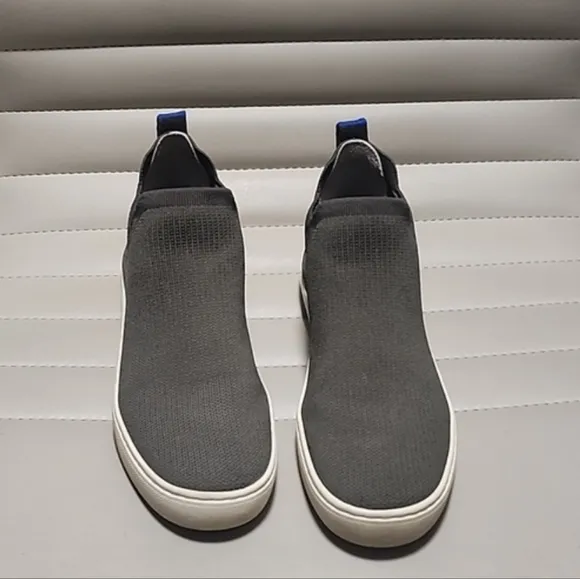 ROTHY'S Chelsea High Top Sneakers Boots 7.5 Moss Green Knit Booties