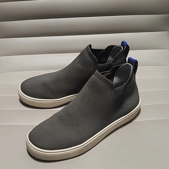 ROTHY'S Chelsea High Top Sneakers Boots 7.5 Moss Green Knit Booties
