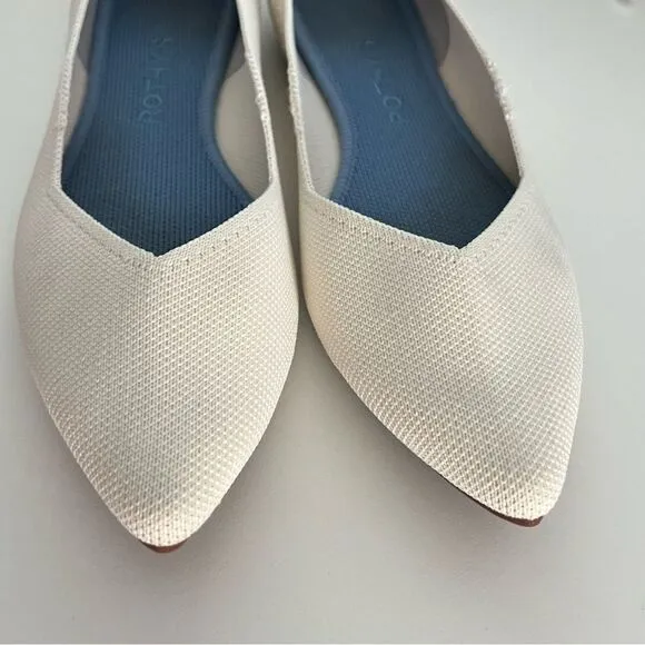 Rothy’s Cream Sand The Point Slip On Flats - 8