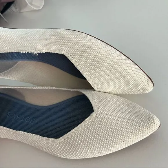 Rothy’s Cream Sand The Point Slip On Flats - 8