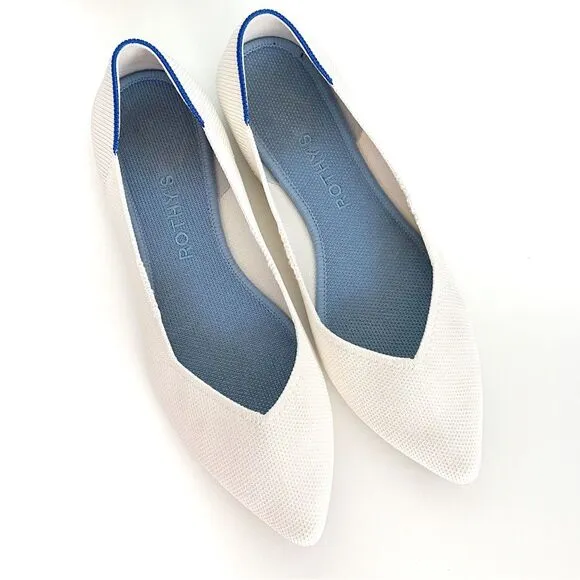 Rothy’s Cream Sand The Point Slip On Flats - 8