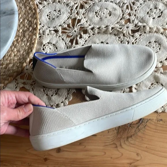 Rothy's Cream Slip-On Flats