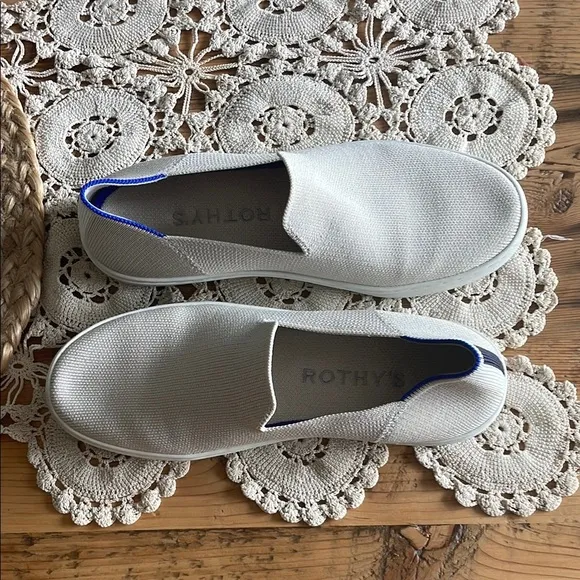 Rothy's Cream Slip-On Flats