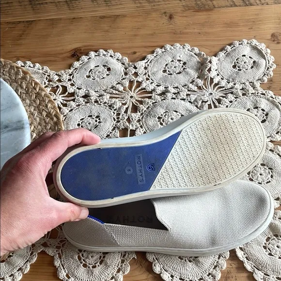 Rothy's Cream Slip-On Flats
