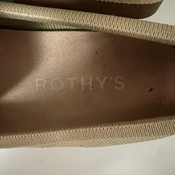 ROTHY’S DRIVER-BEIGE CASUAL SLIP‎ ON FLATS SIZE 10.5M