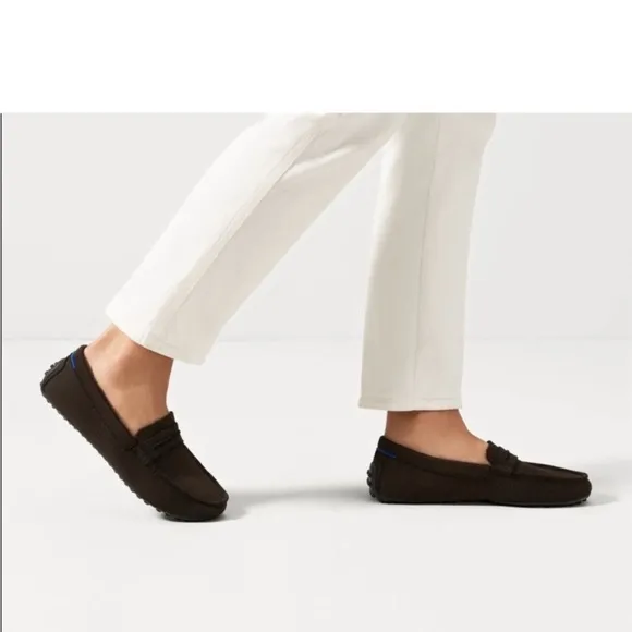 Rothy’s Drivers in Deep Chocolate (Black) Slip On Loafer Flats size US W9