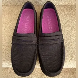 Rothy’s Drivers in Deep Chocolate (Black) Slip On Loafer Flats sz11