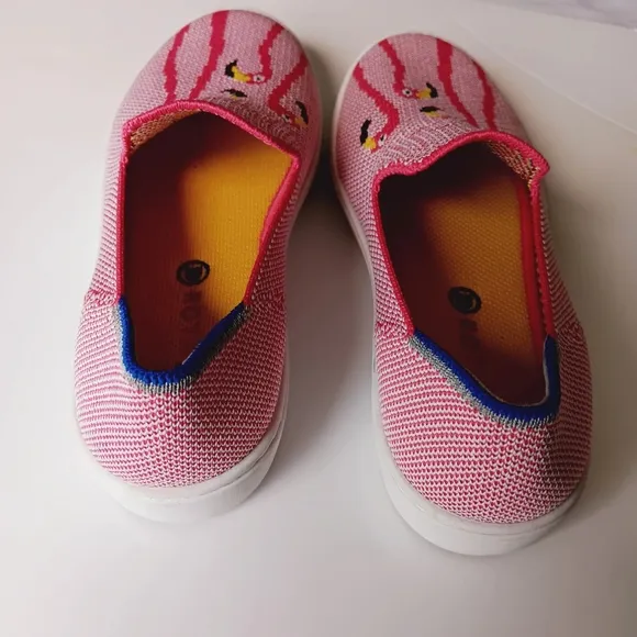 Rothy's Flock Together Flamingo Sneakers Size 4