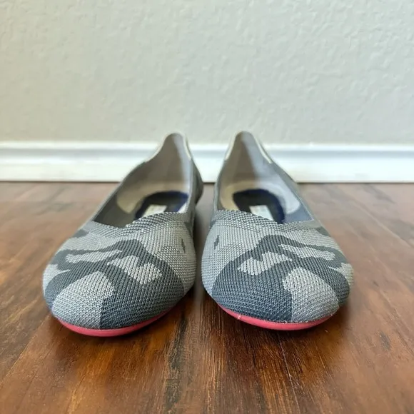 ROTHY'S Gray Camo Round Toe Ballet Flats *Retired* (No Insert)