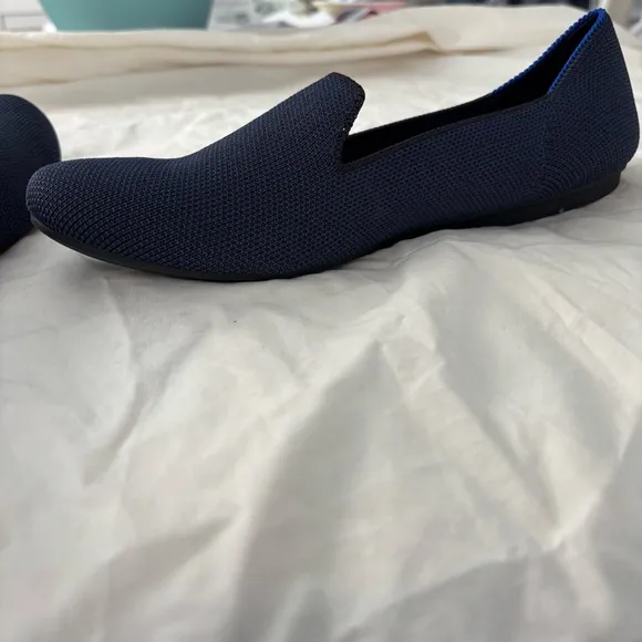 Rothy’s Navy Blue The Loafer Classic Knit Fabric Slip On Flats US 7 New Without