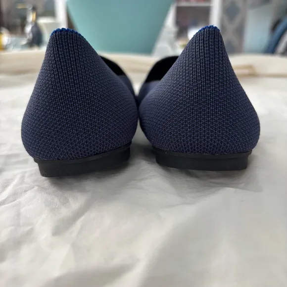 Rothy’s Navy Blue The Loafer Classic Knit Fabric Slip On Flats US 7 New Without