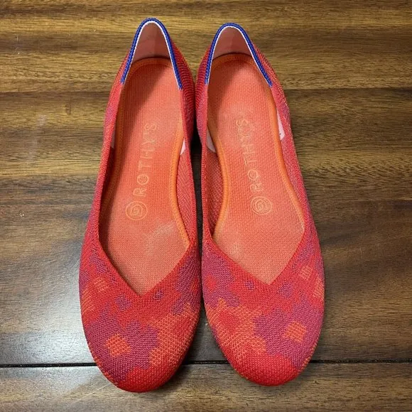 ROTHYS Red Camo Loafers Slip-On Flats - Womens 7 - Excellent