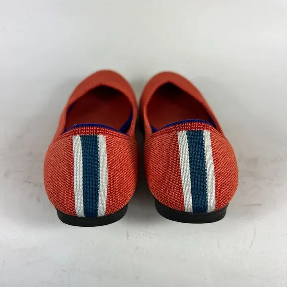 Rothys Retired Marina Women's 6 Persimmon Orange Slip-On Round Toe Ballet Flats